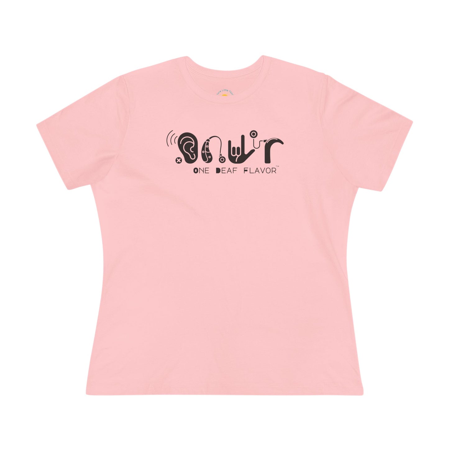One Deaf Flavor Hearing Devices Women's Jersey Tee (BC6400, Relaxed Fit)