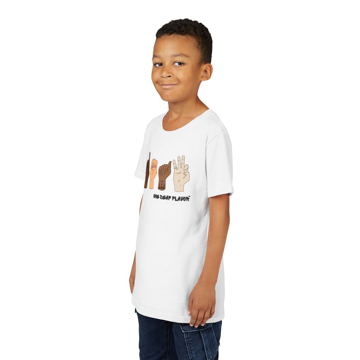 ASL Deaf Inclusive Youth T-Shirt (BC3001Y)
