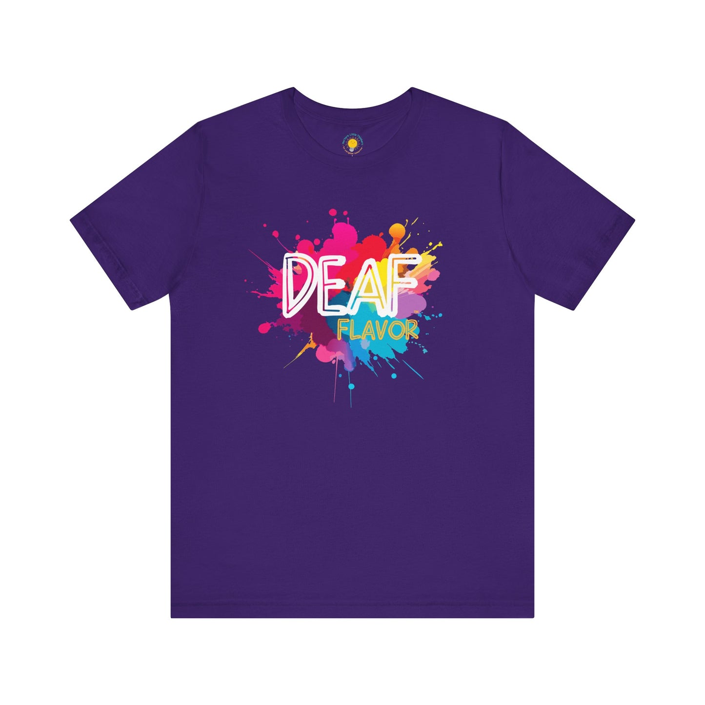 Deaf Flavor Colorful Splash Unisex Jersey T-Shirt (BC3001)