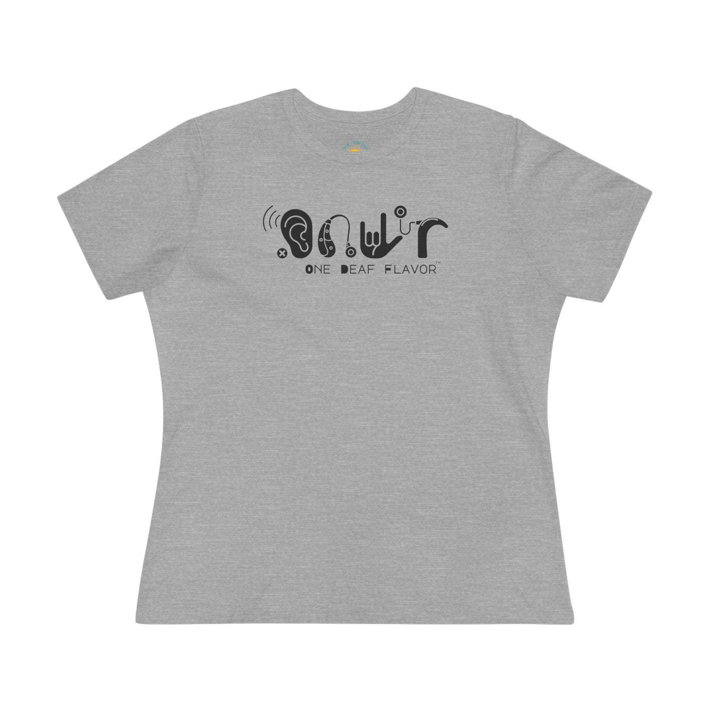 One Deaf Flavor Hearing Devices Women's Jersey Tee (BC6400, Relaxed Fit)