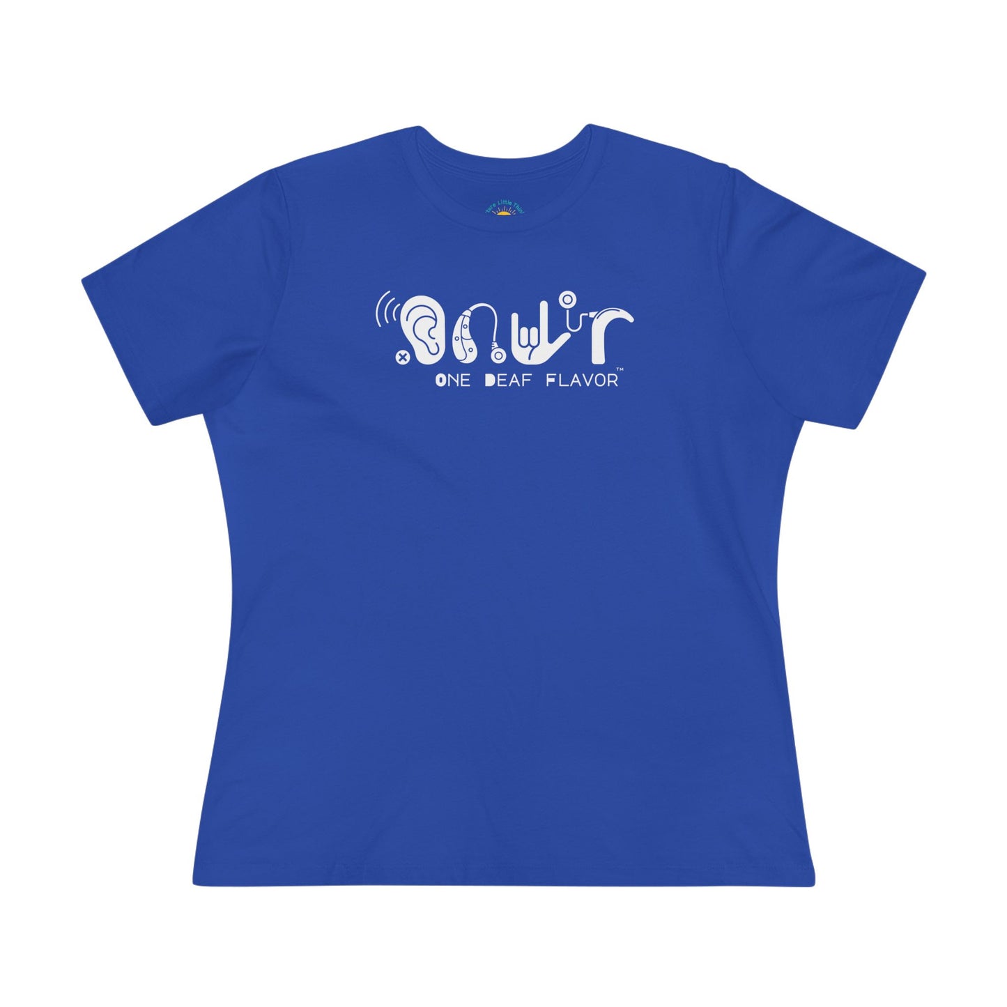One Deaf Flavor Hearing Devices Women's Jersey Tee (BC6400, Relaxed Fit)