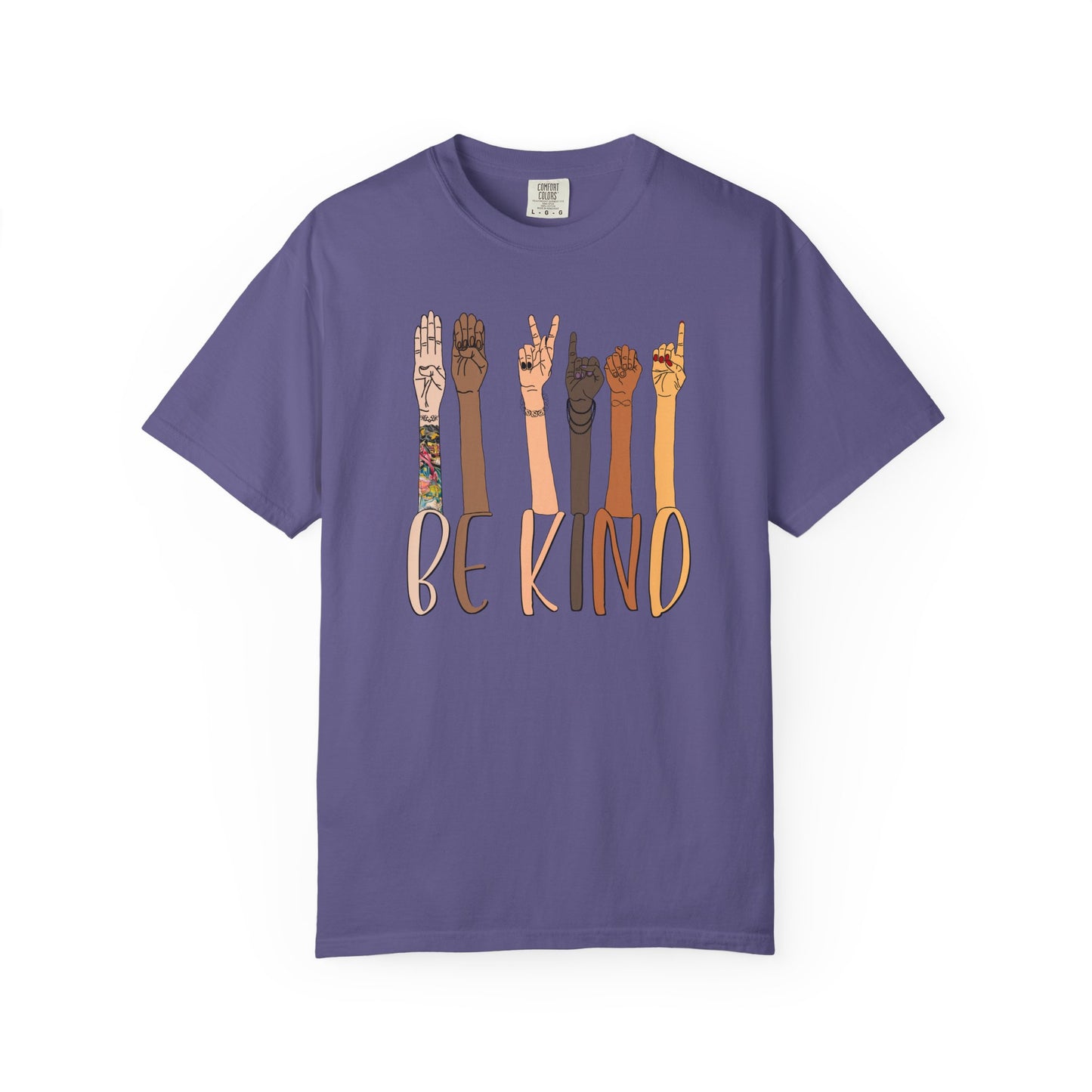 ASL Be Kind Unisex Tee (CC1717, Relaxed Fit)