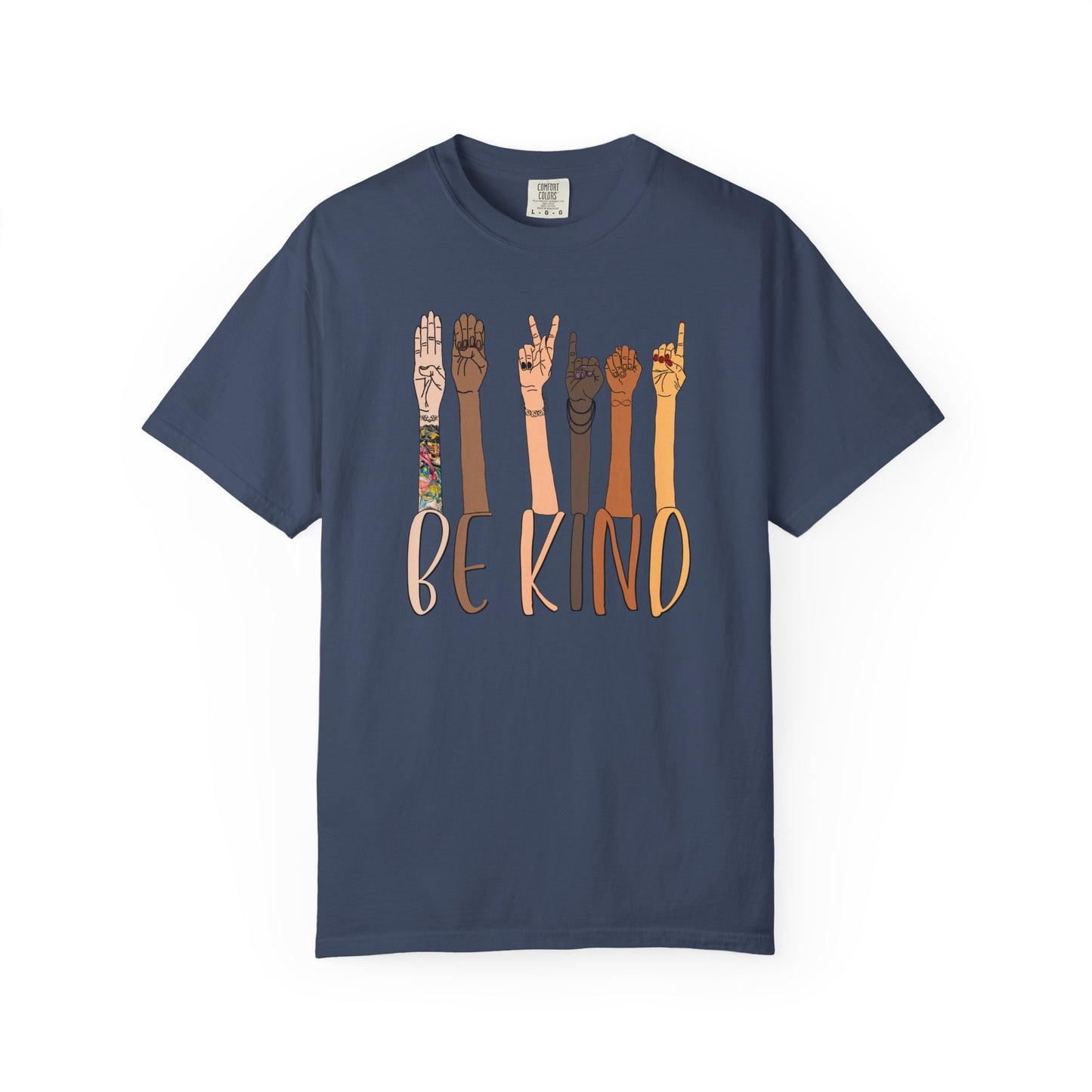 ASL Be Kind Unisex Tee (CC1717, Relaxed Fit)