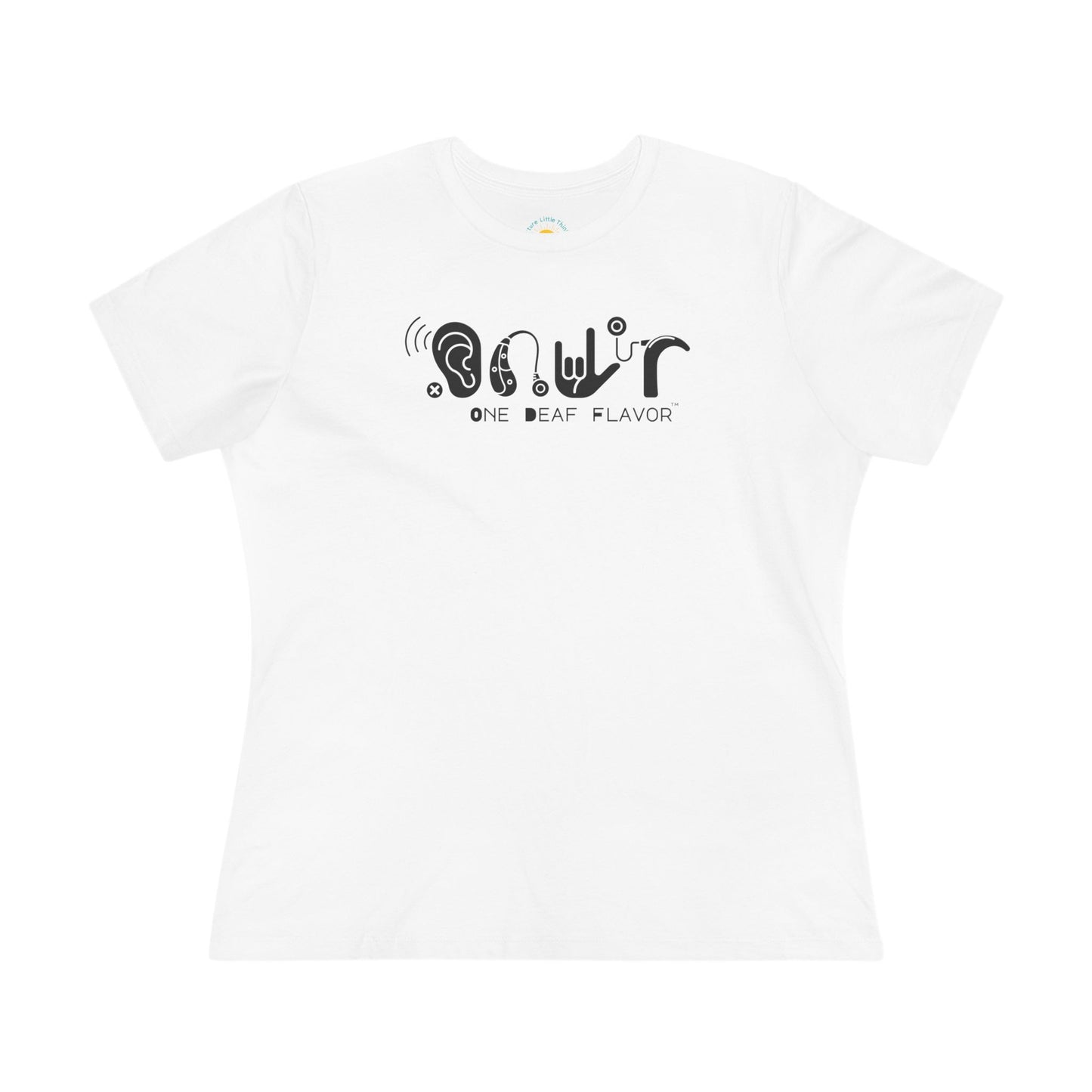 One Deaf Flavor Hearing Devices Women's Jersey Tee (BC6400, Relaxed Fit)