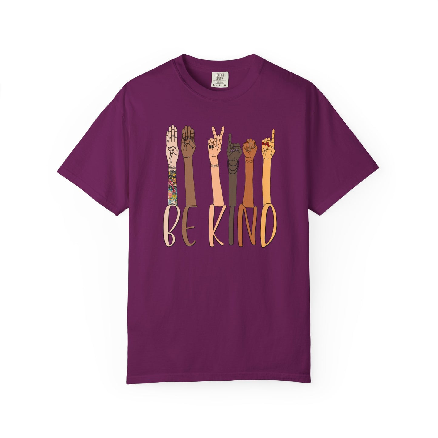 ASL Be Kind Unisex Tee (CC1717, Relaxed Fit)