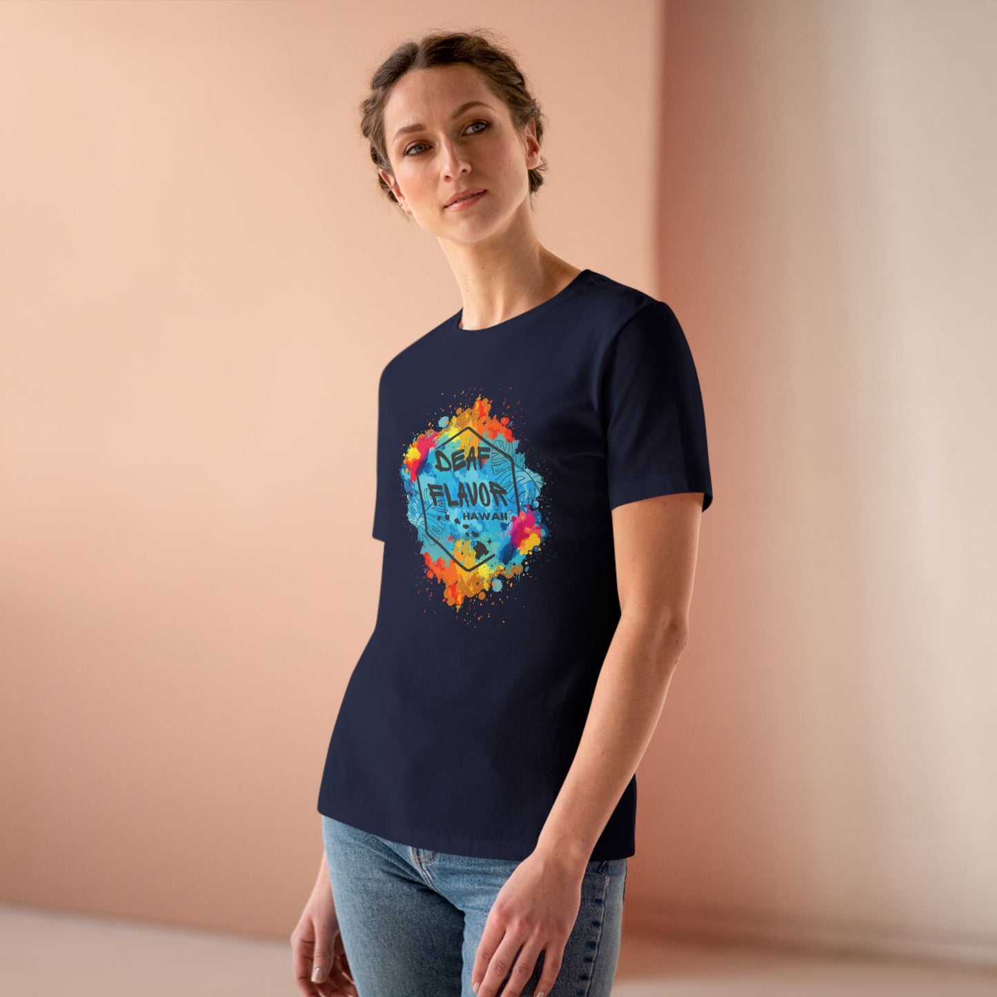 Deaf Flavor Hawaii Women's Jersey T-Shirt (BC6400, Relaxed Fit)