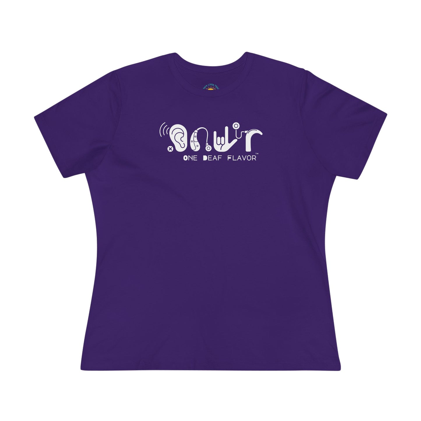 One Deaf Flavor Hearing Devices Women's Jersey Tee (BC6400, Relaxed Fit)