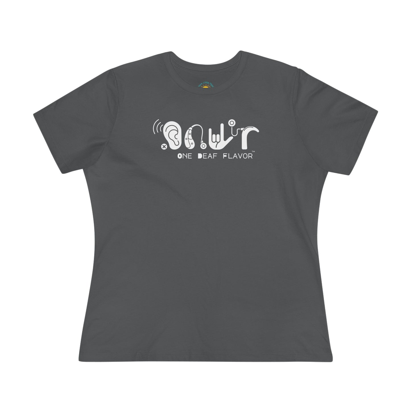 One Deaf Flavor Hearing Devices Women's Jersey Tee (BC6400, Relaxed Fit)