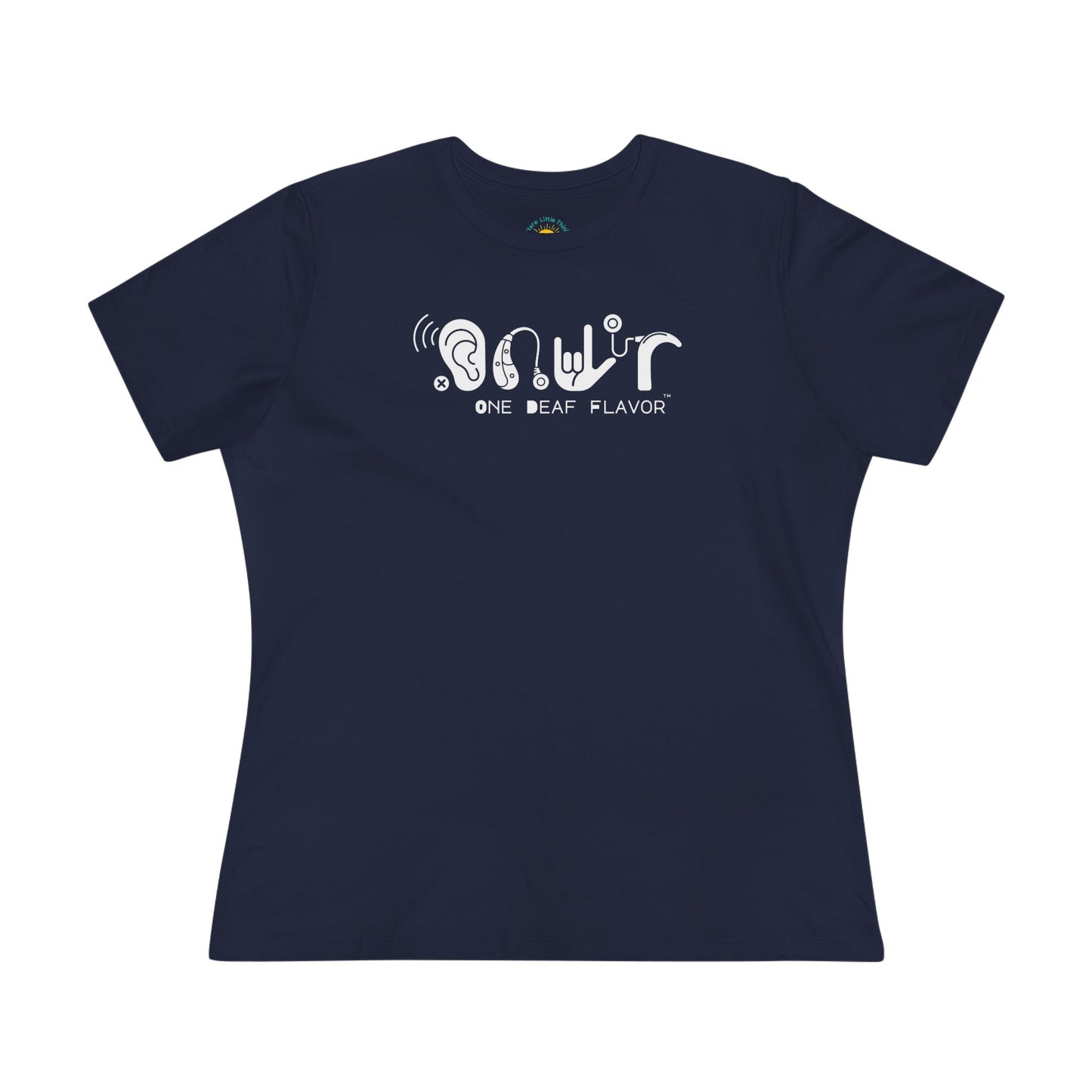 One Deaf Flavor Hearing Devices Women's Jersey Tee (BC6400, Relaxed Fit)