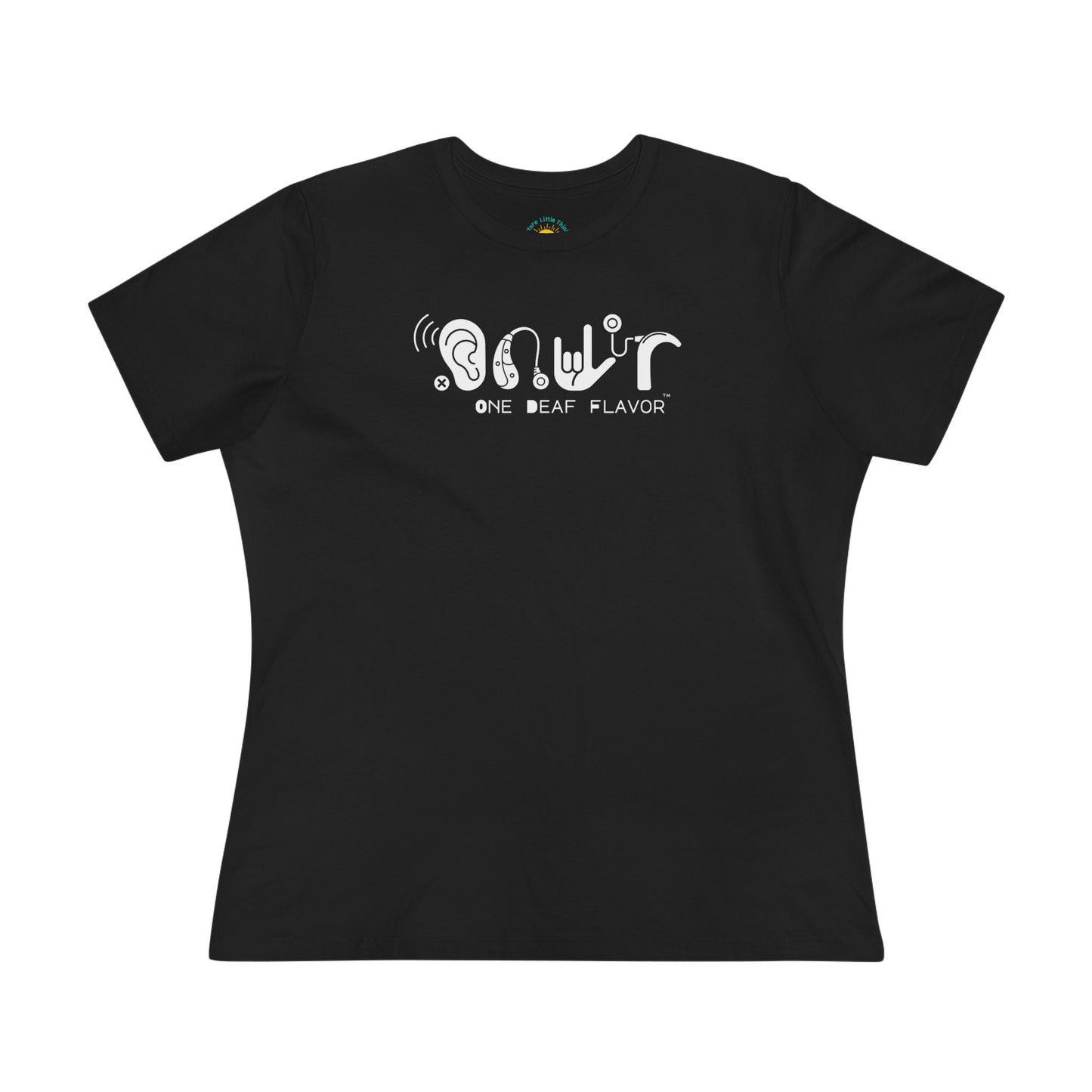 One Deaf Flavor Hearing Devices Women's Jersey Tee (BC6400, Relaxed Fit)