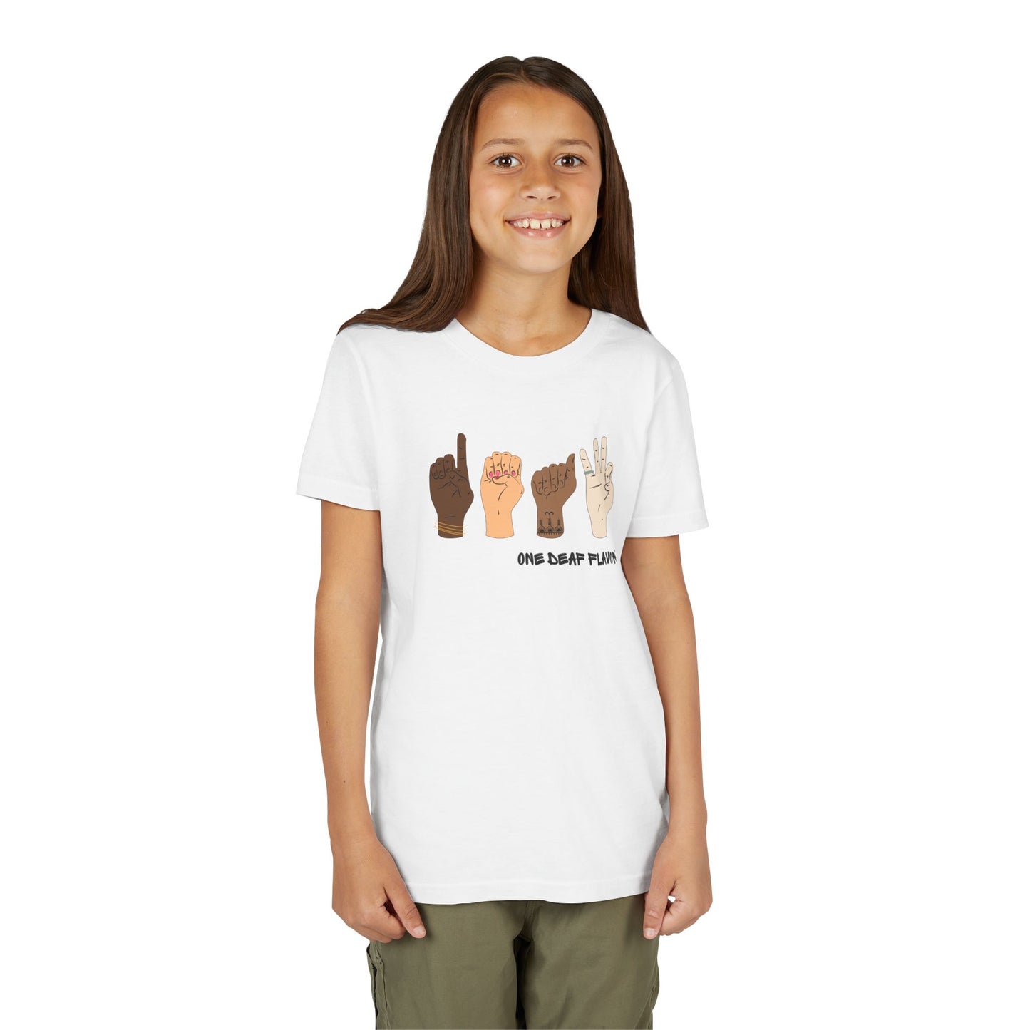 ASL Deaf Inclusive Youth T-Shirt (BC3001Y)