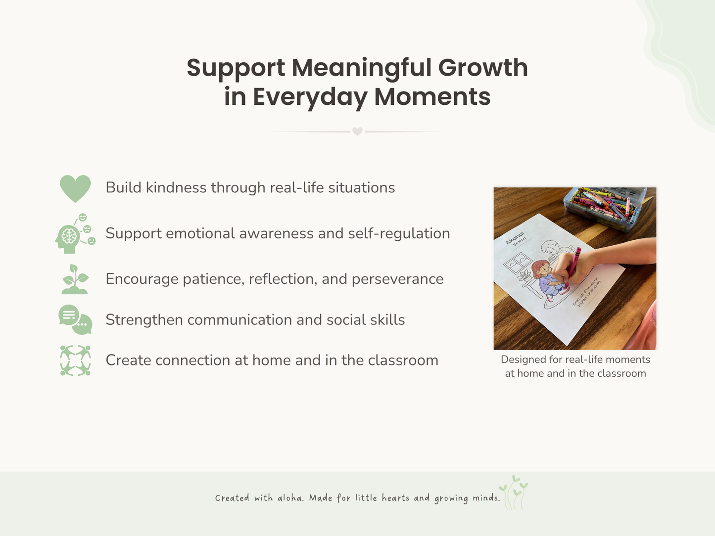 Growing in Aloha – Social Emotional Learning Activities for Kids (Ages 5–9)