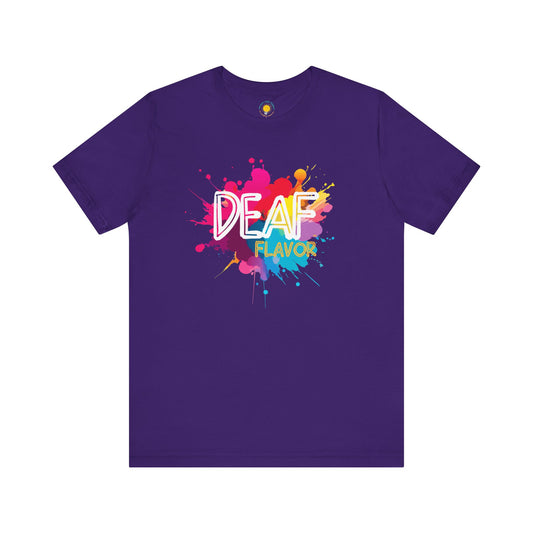 Deaf Flavor Colorful Splash Unisex Jersey T-Shirt (BC3001)