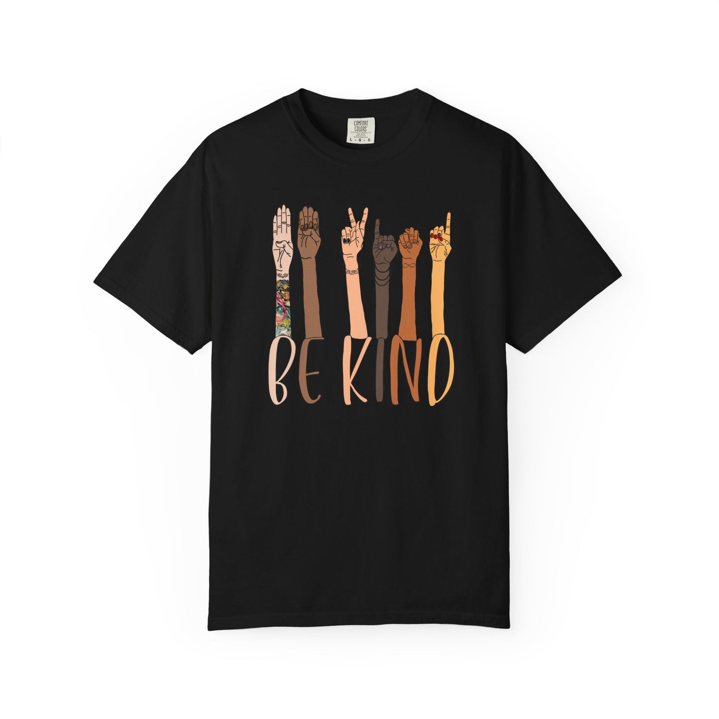 ASL Be Kind Unisex Tee (CC1717, Relaxed Fit)