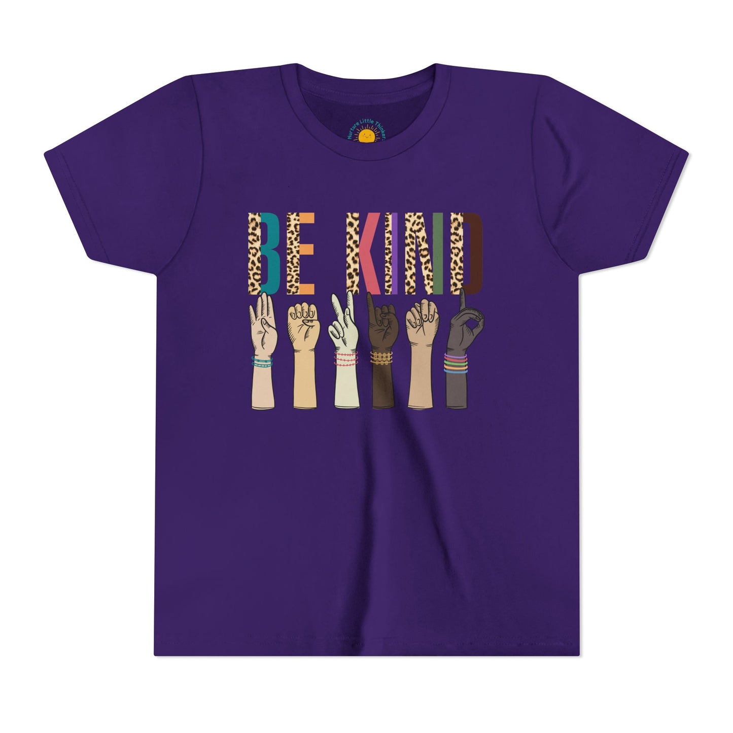 ASL Be Kind Youth T-Shirt (BC3001Y)