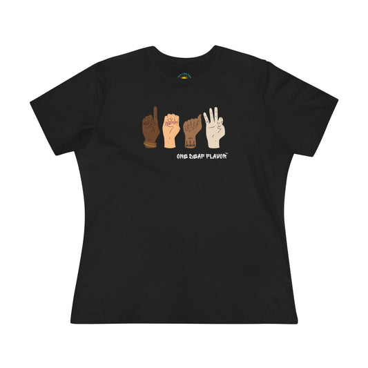 ASL Inclusive DEAF Women's Jersey T-Shirt (BC6400 Relaxed Fit)