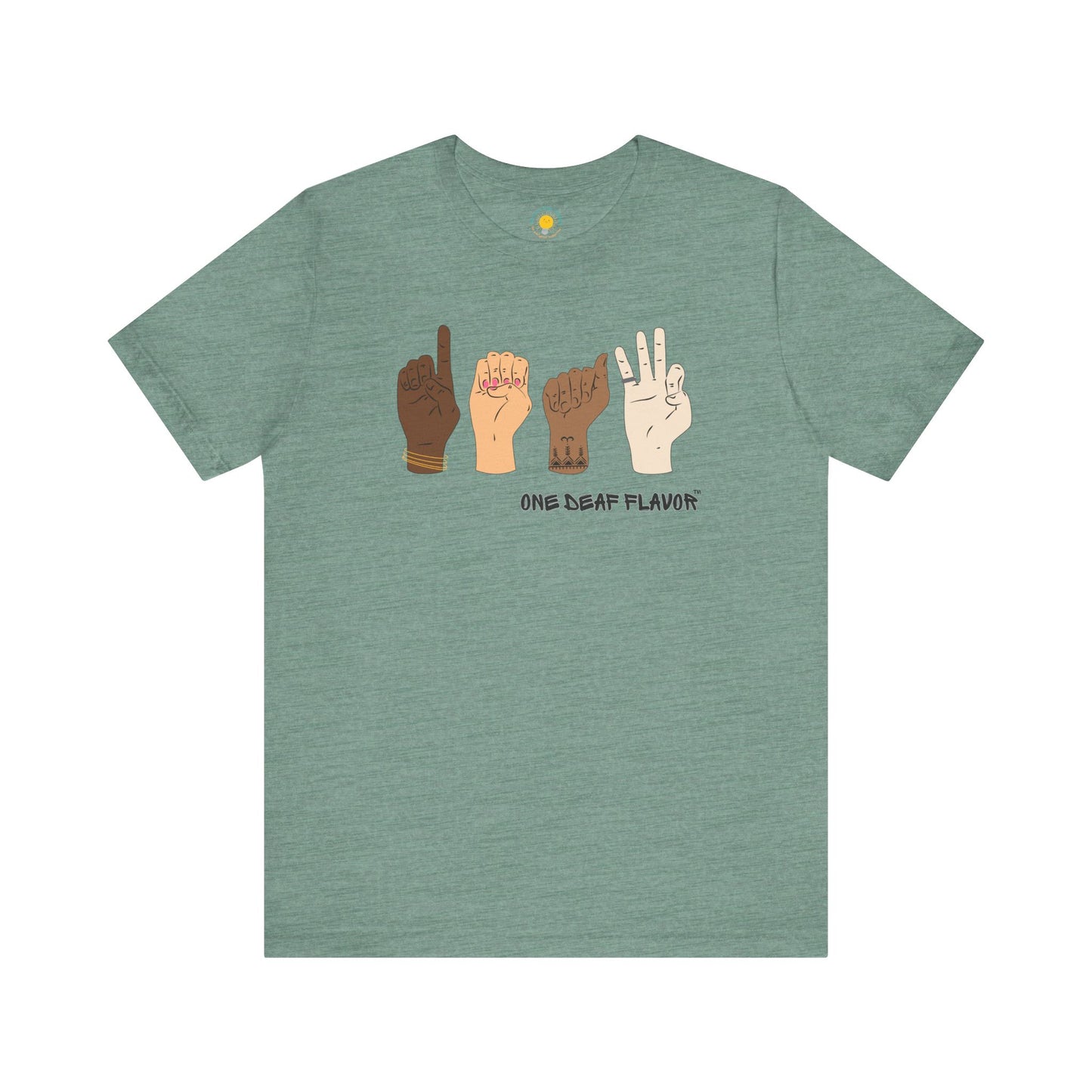 ASL Inclusive DEAF Unisex Jersey Short Sleeve T-Shirt (BC3001)
