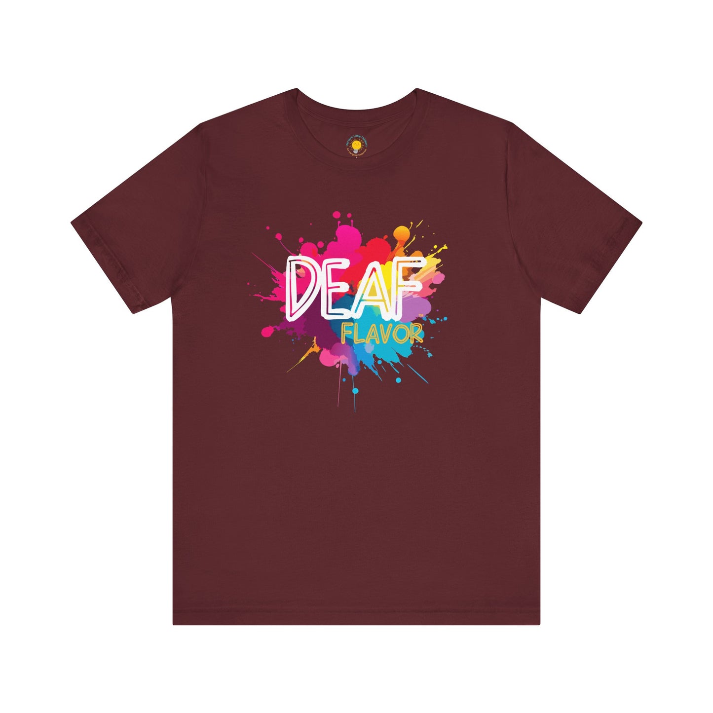 Deaf Flavor Colorful Splash Unisex Jersey T-Shirt (BC3001)