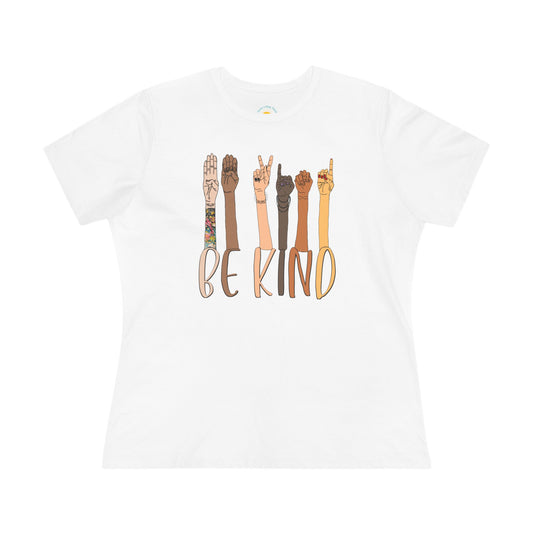 ASL Be Kind Women's Jersey T-Shirt (BC6400, Relaxed Fit)