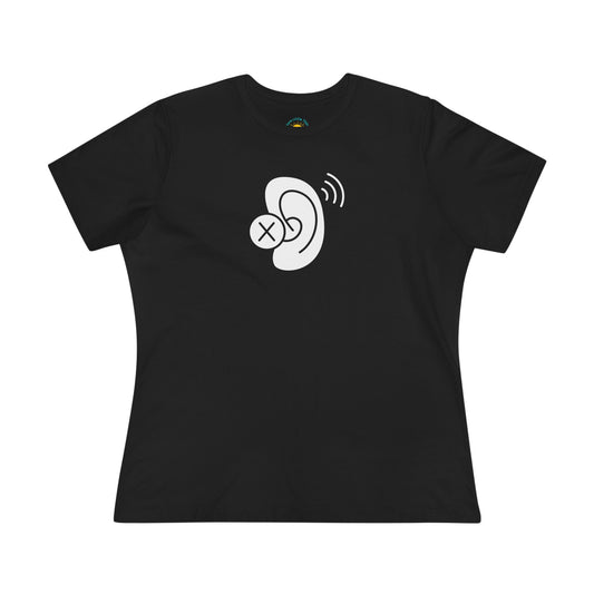 Deaf Ear Women's Jersey T-Shirt (BC6400, Relaxed Fit)
