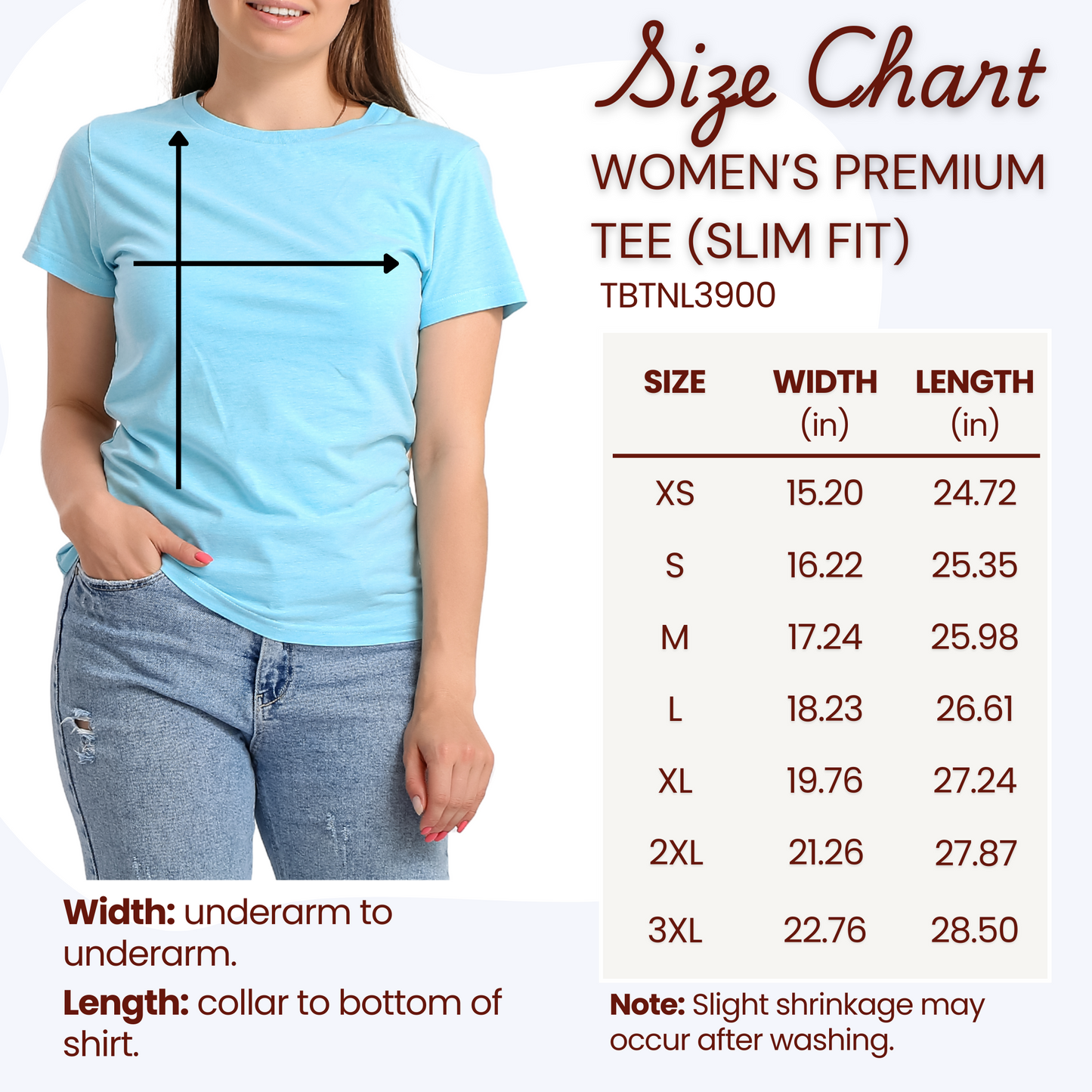 ASL Inclusive DEAF Premium Women's T-Shirt (TBTNL3900, Fitted)