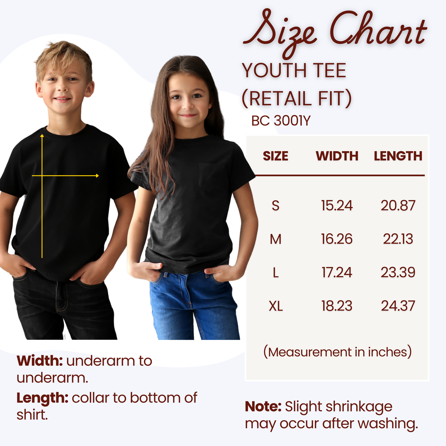 ASL Be Kind Youth T-Shirt (BC3001Y)